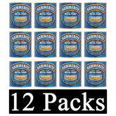 12X Hammerite Hammered Gold Paint 250ml Tin Paint